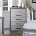 CM7468GY-C  Rosdorf park Raiden weathered grey finish 5 drawer tall chest
