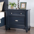 CM7470BL-N  Loon peak Manzanillo slate blue finish wood paneled look nightstand