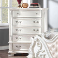 CM7478WH-C  Astoria grand esperanza pearl white finish wood ornate carved chest of drawers