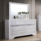 CM7552WH-4PC  4 pc Rosdorf park schramm chrissy white finish wood queen bed set with drawers in foot board