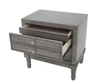 CM7556-N Daphne gray finish wood nightstand with felt lined hidden drawer jewelry storage
