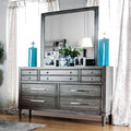 CM7556-D Daphne gray finish wood 7 drawer dresser with felt lined hidden drawer jewelry storage