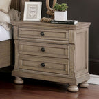 CM7568 4 pc Everly quinn gracie oaks Wells gray finish wood queen bed set with footboard drawers