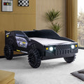 CM7641 Hokku designs speed jump raised racing car style design twin size kids bed w/ LED lights