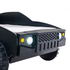 CM7641 Hokku designs speed jump raised racing car style design twin size kids bed w/ LED lights
