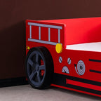 CM7644 Hokku designs Fierstall fire truck style design twin size kids bed w/ LED lights