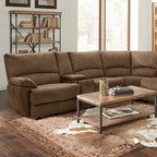 CM9909BR 6 pc Darby home co cerelia brown fabric moduler sectional sofa with power motion recliners and power footrests