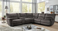 CM9909GY 6 pc Darby home co cerelia grey fabric modular sectional sofa with power motion recliners and power footrests