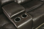 CM9910ES 3 pc Darby home co gorgius espresso top grain leather match sectional sofa with power motion recliners and USB plugs