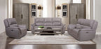 CM9910ST-2PC 2 pc Darby home co gorgius grey top grain leather match sofa and love seat power motion recliners and USB plugs