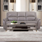 CM9910ST-2PC 2 pc Darby home co gorgius grey top grain leather match sofa and love seat power motion recliners and USB plugs