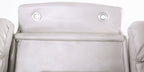 CM9923FG-PM 3 pc Edmondus light taupe leatherette sectional sofa with power recliner ends power adjustable headrests