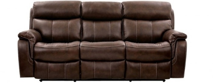 CM9926MB-PM-2PC 2 pc Antenor brown top grain leather sofa and love seat set power recliner ends and power headrests