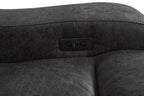 CM9931DG-PM 2 pc Demetrius dark grey faux leather like fabric power motion sofa and love seat with USB plugs