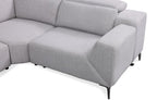 CM9933LG-SECT-PM 2 pc Melancton light grey fabric 123.5" sectional sofa set with power motion recliner adjustable headrests