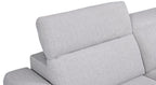 CM9933LG-SECT-PM 2 pc Melancton light grey fabric 123.5" sectional sofa set with power motion recliner adjustable headrests