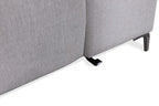 CM9933LG-SECT-PM 2 pc Melancton light grey fabric 123.5" sectional sofa set with power motion recliner adjustable headrests
