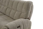 CM9936BG-PM 6 pc Clemens beige chenille sectional sofa with power motion recliners and wireless charging pad console