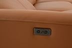 CM9937BR-L 2 pc Themis brown clay top grain leather sectional sofa with power motion recliner and chaise
