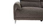 CM9938BR-R 2 pc Brande brown chenille fabric sectional sofa with power motion recliner and chaise