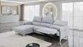 CM9938GY-L 2 pc Brande grey chenille fabric sectional sofa with power motion recliner and chaise