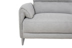 CM9938LG-R 2 pc Brande light grey chenille fabric sectional sofa with power motion recliner and chaise