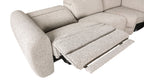 CM9939TP-SECT-PM  6 pc Zander taupe fabric power motion recliner sectional sofa with storage console