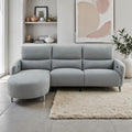 CM9942GY-SECT-PM-L  2 pc Galten grey fabric power motion recliner sectional sofa with rounded chaise