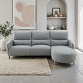 CM9942GY-SECT-PM-R  2 pc Galten grey fabric power motion recliner sectional sofa with rounded chaise
