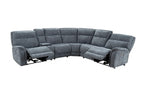 CM9944DG-SECT-PM 6 pc Mattheus charcoal grey fabric sectional sofa with power motion recliner and USB chargers