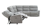 CM9944GY-SECT-PM 6 pc Mattheus grey fabric sectional sofa with power motion recliner and USB chargers