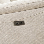 CM9944LG-SECT-PM 6 pc Mattheus dove grey fabric sectional sofa with power motion recliner and USB chargers