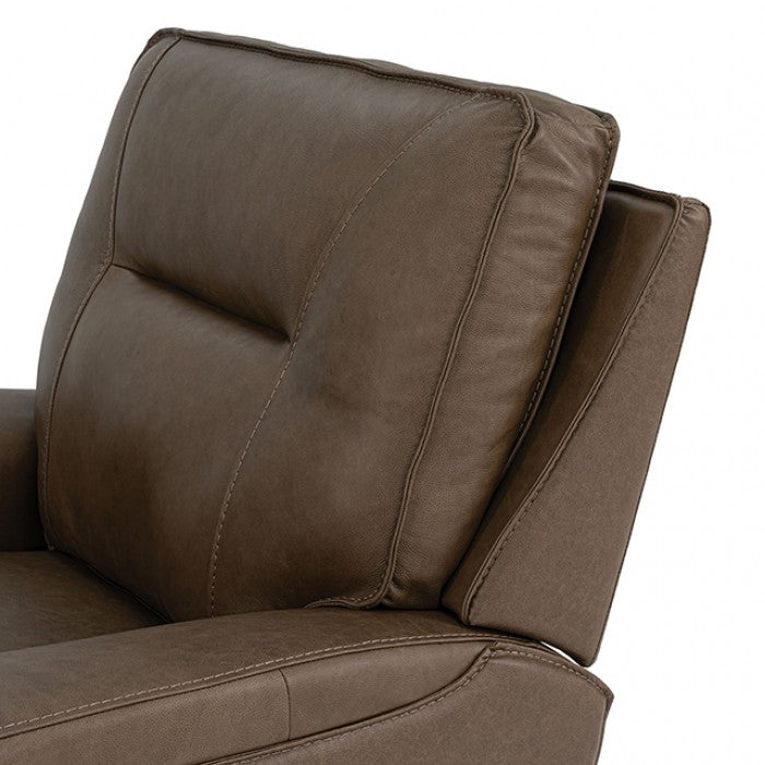 Dallas Cocoa Brown Top Grain Leather Match 2-Piece Power Zero Gravity Sofa & Love Seat Set – CM9945-FOCO-PM-2PC