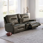 Dallas Dark Olive Green Top Grain Leather Match 2-Piece Power Zero Gravity Sofa & Love Seat Set – CM9945-FOGR-PM-2PC