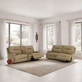 Dallas Warm Taupe Top Grain Leather Match 2-Piece Power Zero Gravity Sofa & Love Seat Set – CM9945-FOTA-PM-2PC