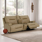 Dallas Warm Taupe Top Grain Leather Match 2-Piece Power Zero Gravity Sofa & Love Seat Set – CM9945-FOTA-PM-2PC