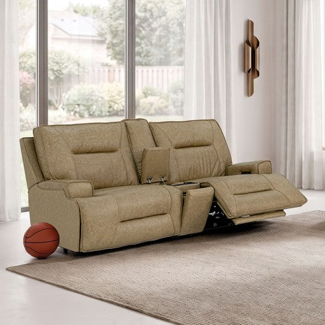 Dallas Warm Taupe Top Grain Leather Match 2-Piece Power Zero Gravity Sofa & Love Seat Set – CM9945-FOTA-PM-2PC