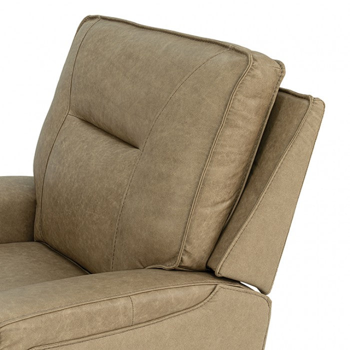 Dallas Warm Taupe Top Grain Leather Match 2-Piece Power Zero Gravity Sofa & Love Seat Set – CM9945-FOTA-PM-2PC