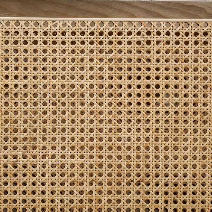 CM9981-2PC 2 pc A&J homes studio Alesund beige fabric light oak finish wood sofa and love seat set