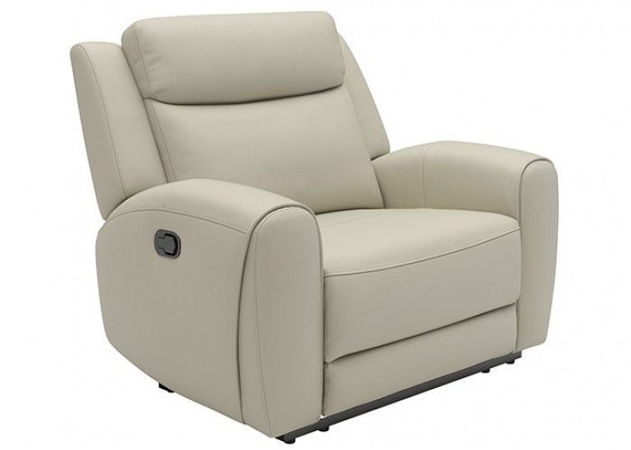 CM9986BG-CH-M Jacobus beige top grain leather single recliner