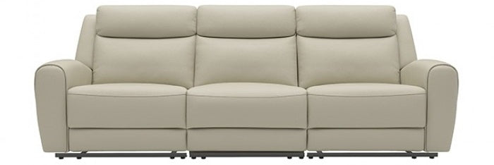 CM9986BG-2PC 2 pc Jacobus beige top grain leather sofa and love seat with recliners on each end cup console
