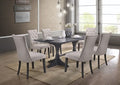 D44-7PC 7 pc Darby home co bellwood antique gray finish wood double pedestal dining table set