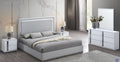 Best Master Denver 4-Piece White Lacquer Queen Bedroom Set – Denver-Q-4PC