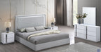 Best Master Denver 4-Piece White Lacquer Queen Bedroom Set – Denver-Q-4PC