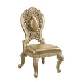 Acme DN00458 Set of 2 Astoria grand seville antique gold finish wood french inspired side chairs