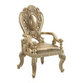 Acme DN00459 Set of 2 Astoria grand seville antique gold finish wood french inspired arm chairs
