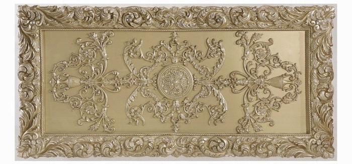 Acme DN00467 7 pc Astoria grand Vatican light gold and champagne finish wood french inspired grand dining room set