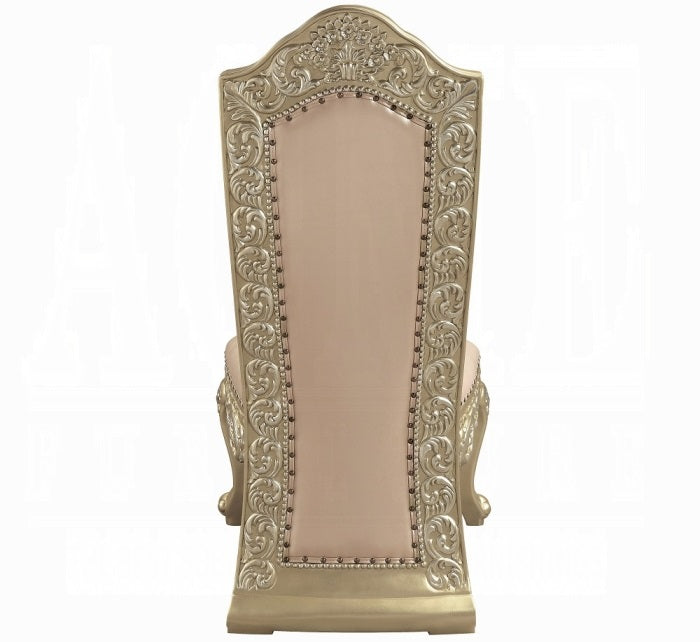 Acme DN00467 7 pc Astoria grand Vatican light gold and champagne finish wood french inspired grand dining room set