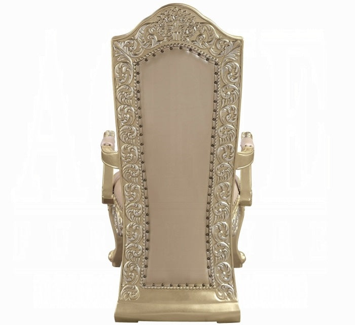 Acme DN00467 7 pc Astoria grand Vatican light gold and champagne finish wood french inspired grand dining room set