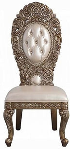 Acme DN00477 7 pc Astoria grand constantine antique gold finish wood french inspired baroque ornate dining table set